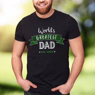 Camiseta Tipografía Distorsionada del Mejor Papá del Mundo 