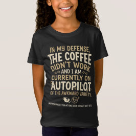 Camiseta Tipografía Divertida de Café