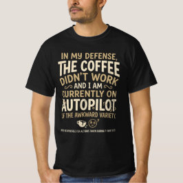 Camiseta Tipografía Divertida de Café