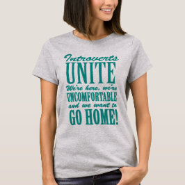 Camiseta Tipografía divertida de introvertidos