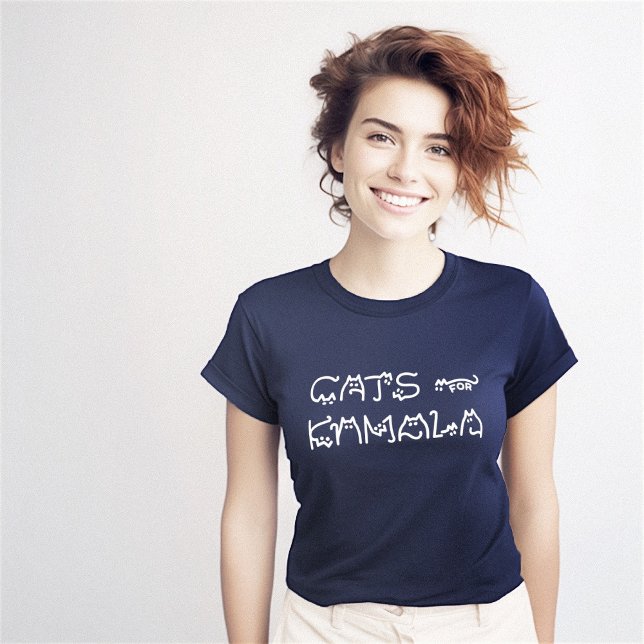 Camiseta Tipografía divertida de Kamala Cat Original (Funny Kamala Cat Typography Original T-Shirt)