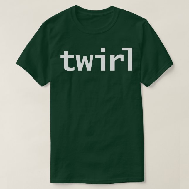 Camiseta Tipografía divertida de Twirl (Diseño del anverso)