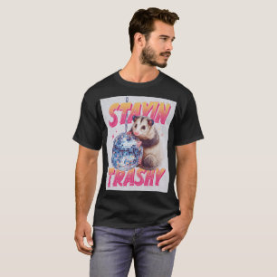 Camiseta Tipografía divertida de zarigüeya disco