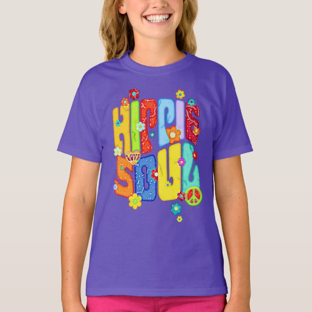 Camiseta Tipografía divertida - HIPPIE SOUL 1 (Anverso)