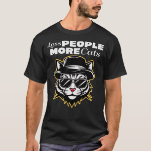 Camiseta Tipografía Divertida y Sarcástica de Menos Gente M