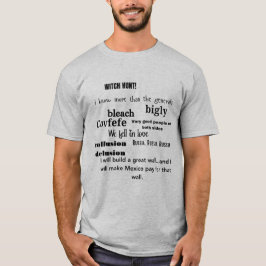 Camiseta Tipografía en nube de Trump Word