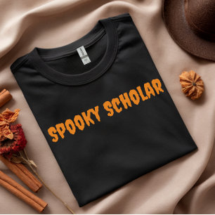 Camiseta Tipografía espeluznante del naranja académico