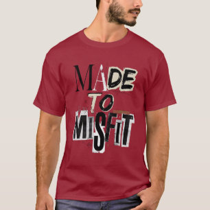 Camiseta Tipografía experimental recortada hecha para no en