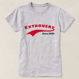 Camiseta Tipografía extrovertida roja Fecha Personalizado S