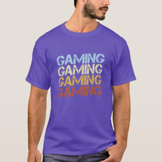 Camiseta Tipografía familiar retro de juegos retro