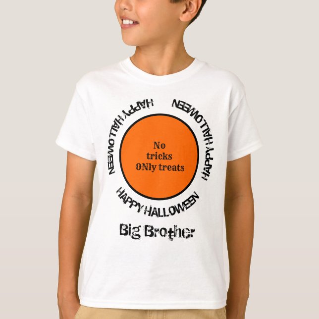 Camiseta Tipografía feliz Halloween para niños (Anverso)