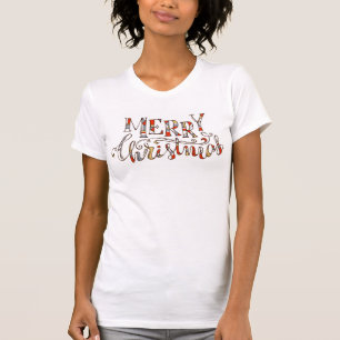 Camiseta Tipografía Feliz Navidad