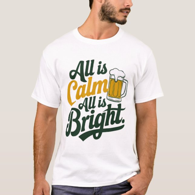 Camiseta Tipografía festiva con diseño de cerdos (Anverso)