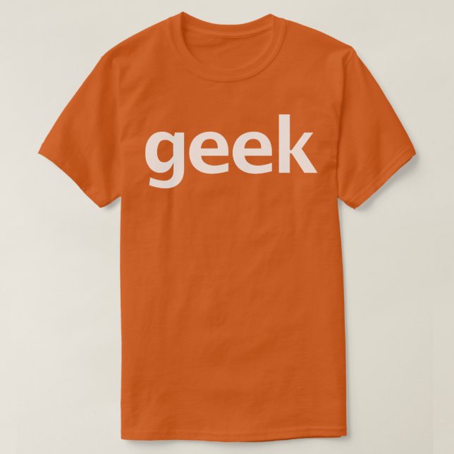 Camiseta Tipografía geek Texto blanco (Diseño del anverso)