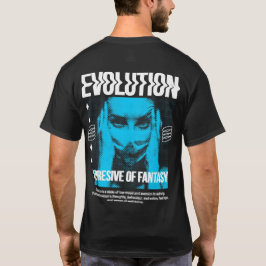 Camiseta Tipografía gráfica de evolución