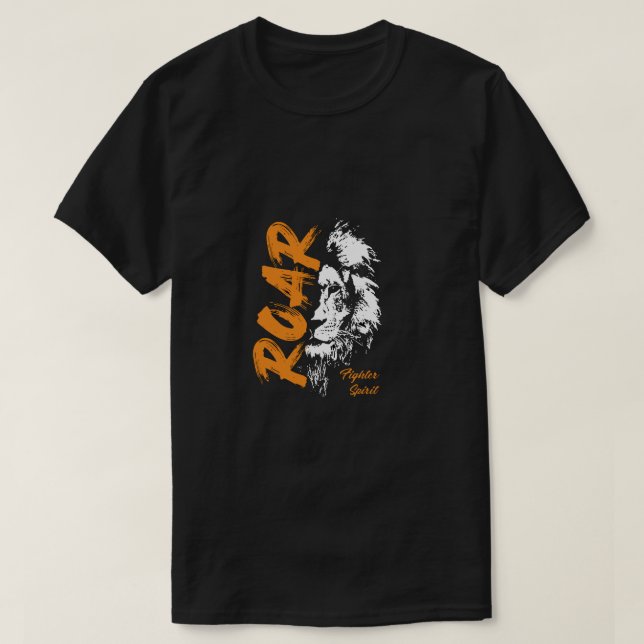Camiseta tipografía gráfica de roar-lion (Diseño del anverso)