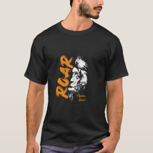 Camiseta tipografía gráfica de roar-lion