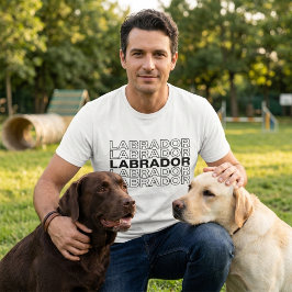 Camiseta Tipografía Gráfica Moderna y Negrita de Labrador