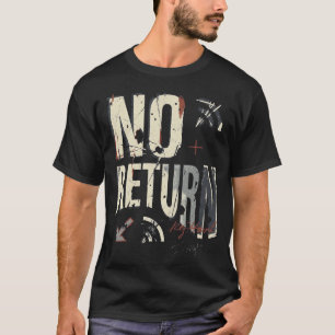 Camiseta Tipografía Gráfica Negrita Sin Retorno Distorsiona