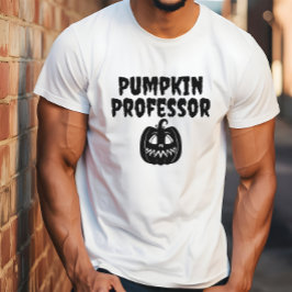 Camiseta Tipografía gris del profesor de calabaza