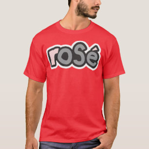 Camiseta Tipografía grisácea Rosa de los años 80