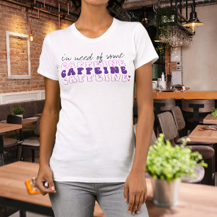 Camiseta Tipografía Groovy Rosa Purpura Estado de Ánimo Caf