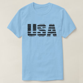Camiseta Tipografía Grunge en blanco y negro de los Estados