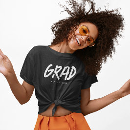 Camiseta Tipografía Grunge Moderna GRAD Clase de 2026