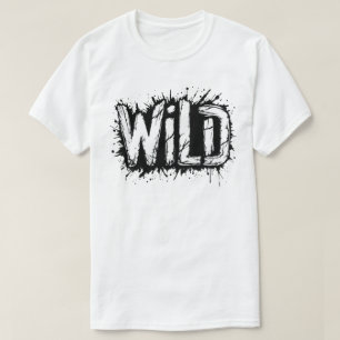 Camiseta Tipografía Grunge Salvaje