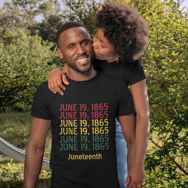 Camiseta Tipografía Historia Negra Junio 19 1865 Junio 19 (Subido por el creador)