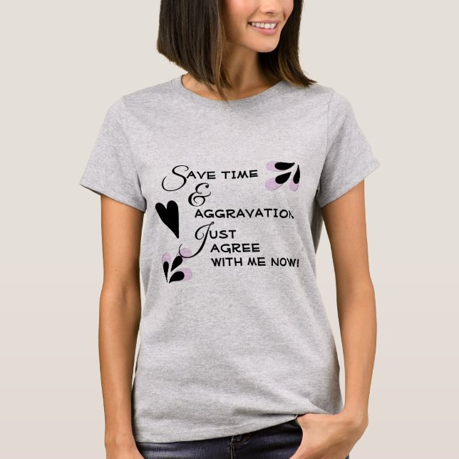 Camiseta Tipografía humorística | Doodles negros (Anverso)