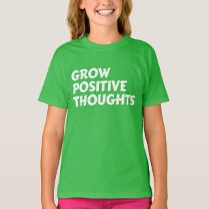 Camiseta tipografía inspiradora crecer pensamientos positiv
