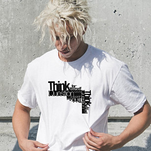 Camiseta Tipografía Inspiradora en blanco y negro