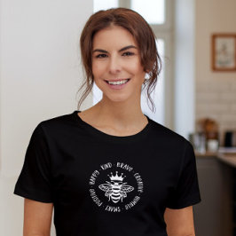 Camiseta Tipografía inspiradora moderna simple de abeja ama