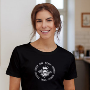 Camiseta Tipografía inspiradora moderna simple de abeja ama
