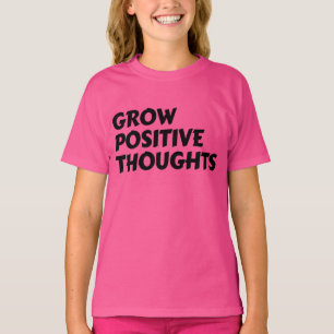 Camiseta tipografía inspiradora para cultivar pensamientos 