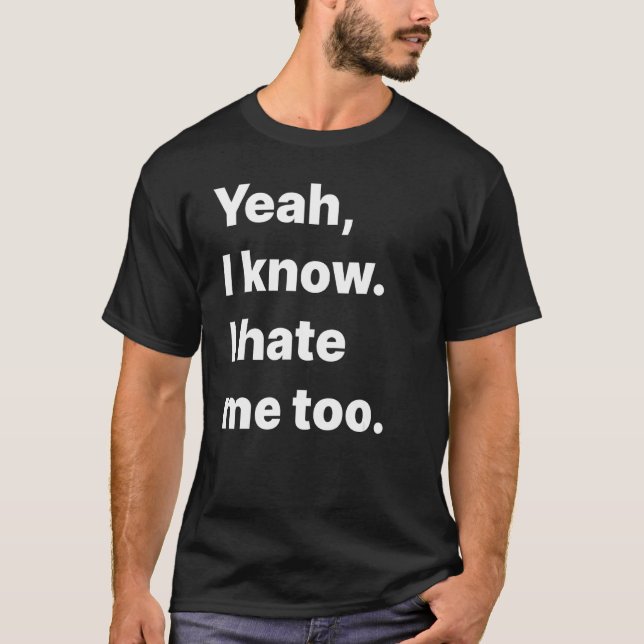 Camiseta Tipografía introvertida autodespectiva sobrepensan (Anverso)