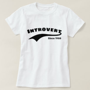 Camiseta Tipografía introvertida negra fecha Personalizado