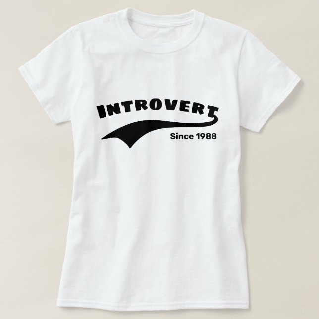 Camiseta Tipografía introvertida negra fecha Personalizado  (Diseño del anverso)