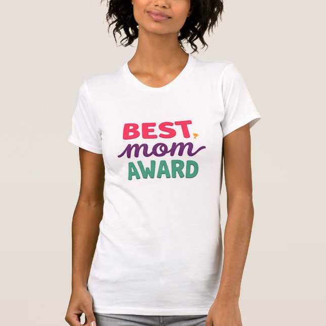 Camiseta Tipografía manuscrita de vida de mamá (Anverso)