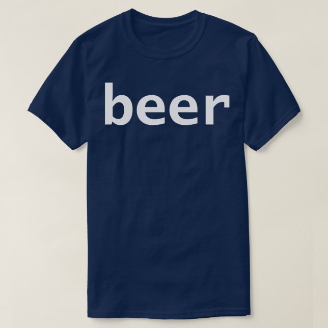 Camiseta Tipografía mínima de cerveza genérica (Diseño del anverso)