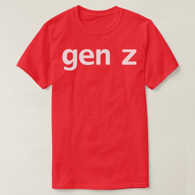 Camiseta Tipografía mínima de Gen Z (Diseño del anverso)