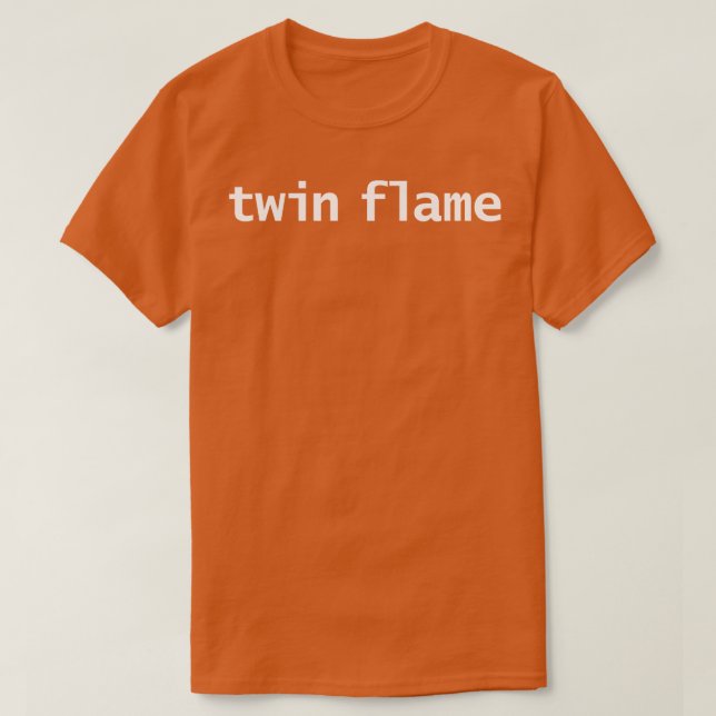 Camiseta Tipografía mínima de llama gemela Texto blanco (Diseño del anverso)