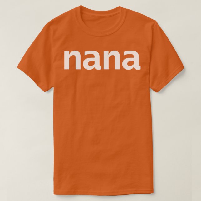 Camiseta Tipografía mínima de Nana (Diseño del anverso)