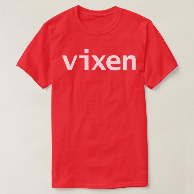 Camiseta Tipografía mínima de Vixen (Diseño del anverso)