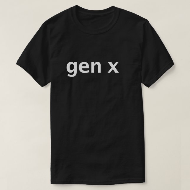 Camiseta Tipografía Mínima Gen X (Diseño del anverso)