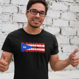 Camiseta Tipografía minimalista de la bandera puertorriqueñ