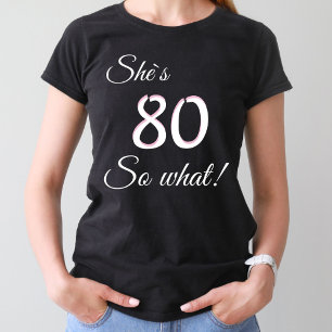 Camiseta Tipografía moderna 80 qué / Funny Cumpleaños 80