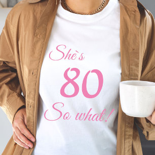 Camiseta Tipografía moderna 80 qué / Funny Cumpleaños 80