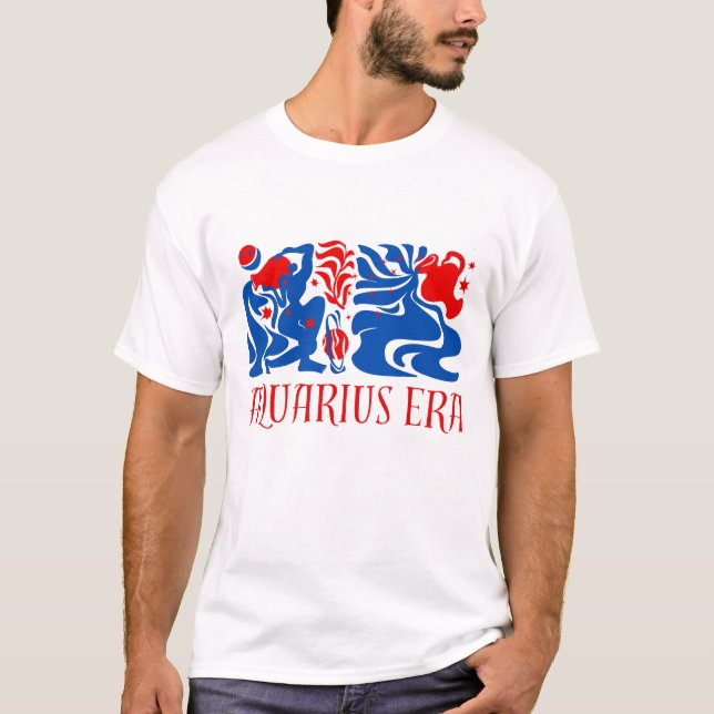 Camiseta Tipografía moderna de Aquarius Zodiac (Anverso)